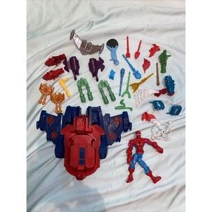 Marvel Figure Hasbro Super Hero Mashers Spiderman Plane Jet Aircraft Sky Crawler